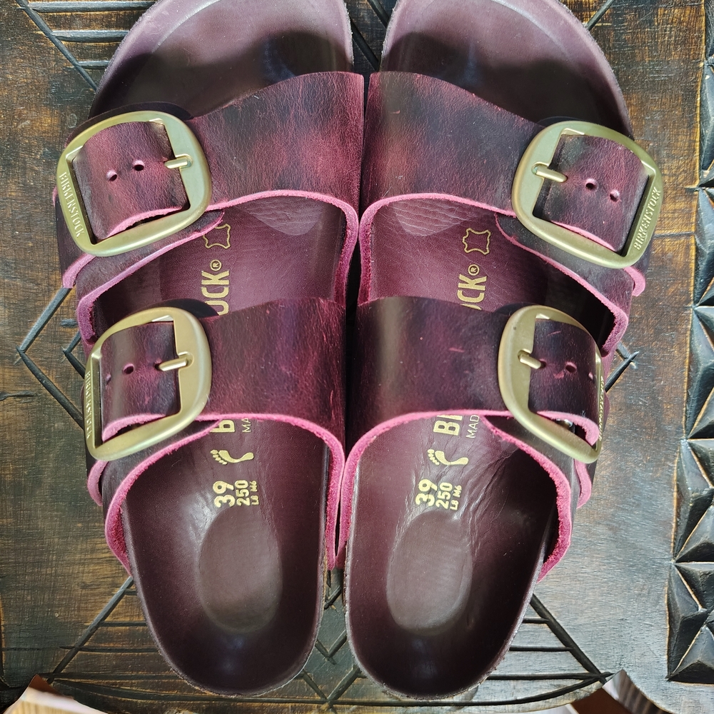 Birkenstock Burgundy Arizona Sandals